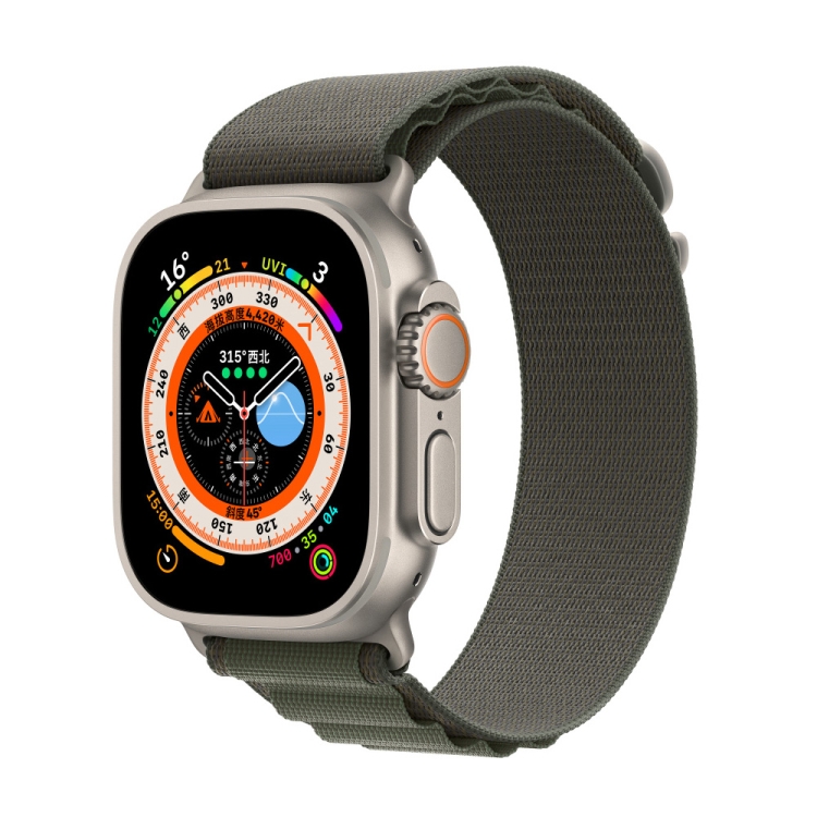 NYLON Vyměnitelný řemínek pro Apple Watch Ultra 1 / 2 / 3 (49mm) / 8/7 (45mm) zelený