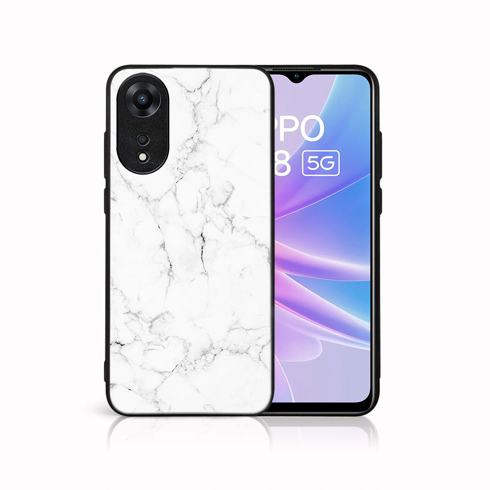 Levně MY ART Ochranný kryt pro Oppo A78 5G WHITE MARBLE (144)