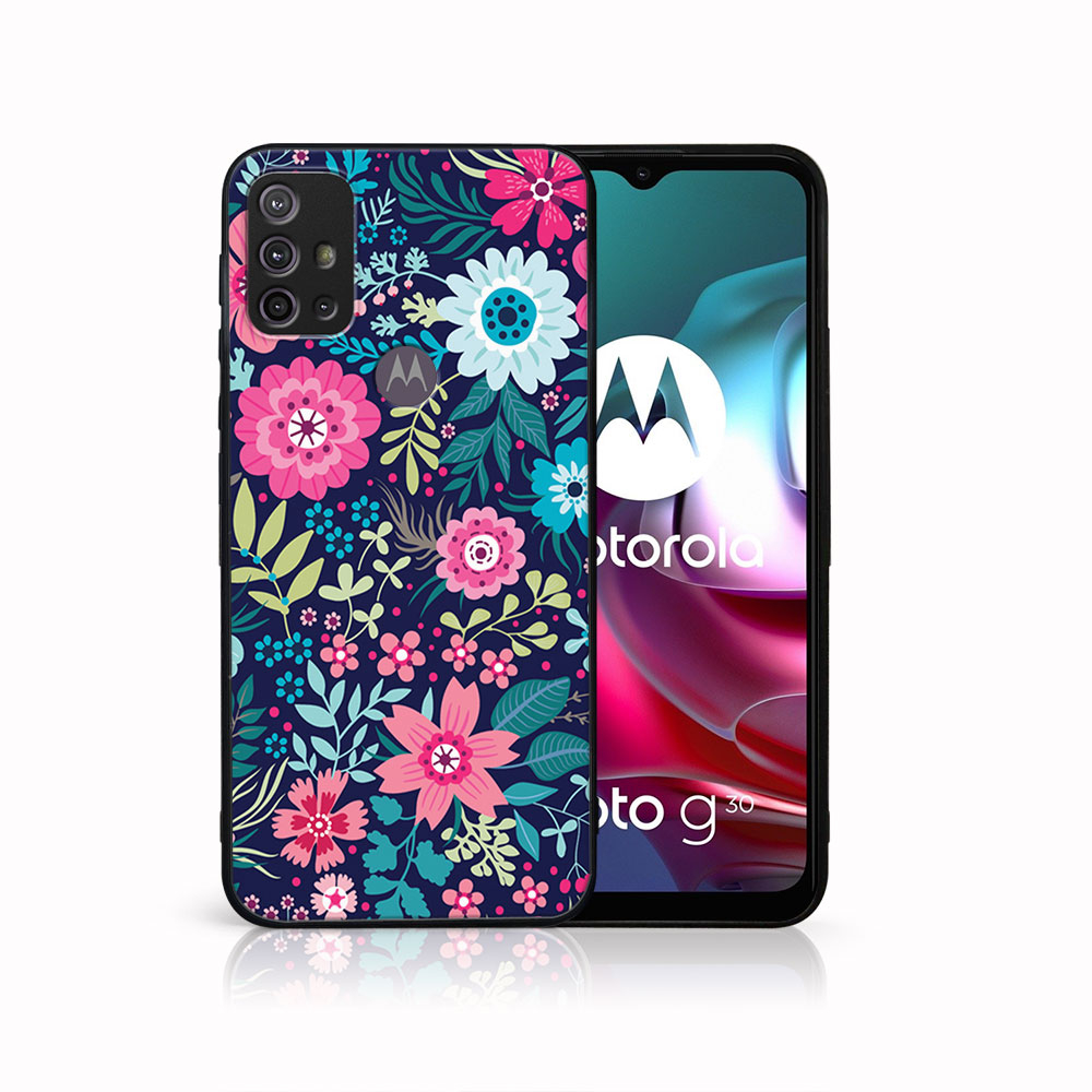 Levně MY ART Silikonový obal Motorola Moto G10/G20/G30 FLORA (038)
