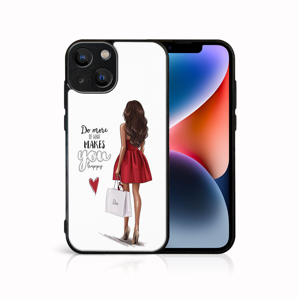 Levně MY ART Ochranný kryt pro Apple iPhone 15 RED DRESS (137)