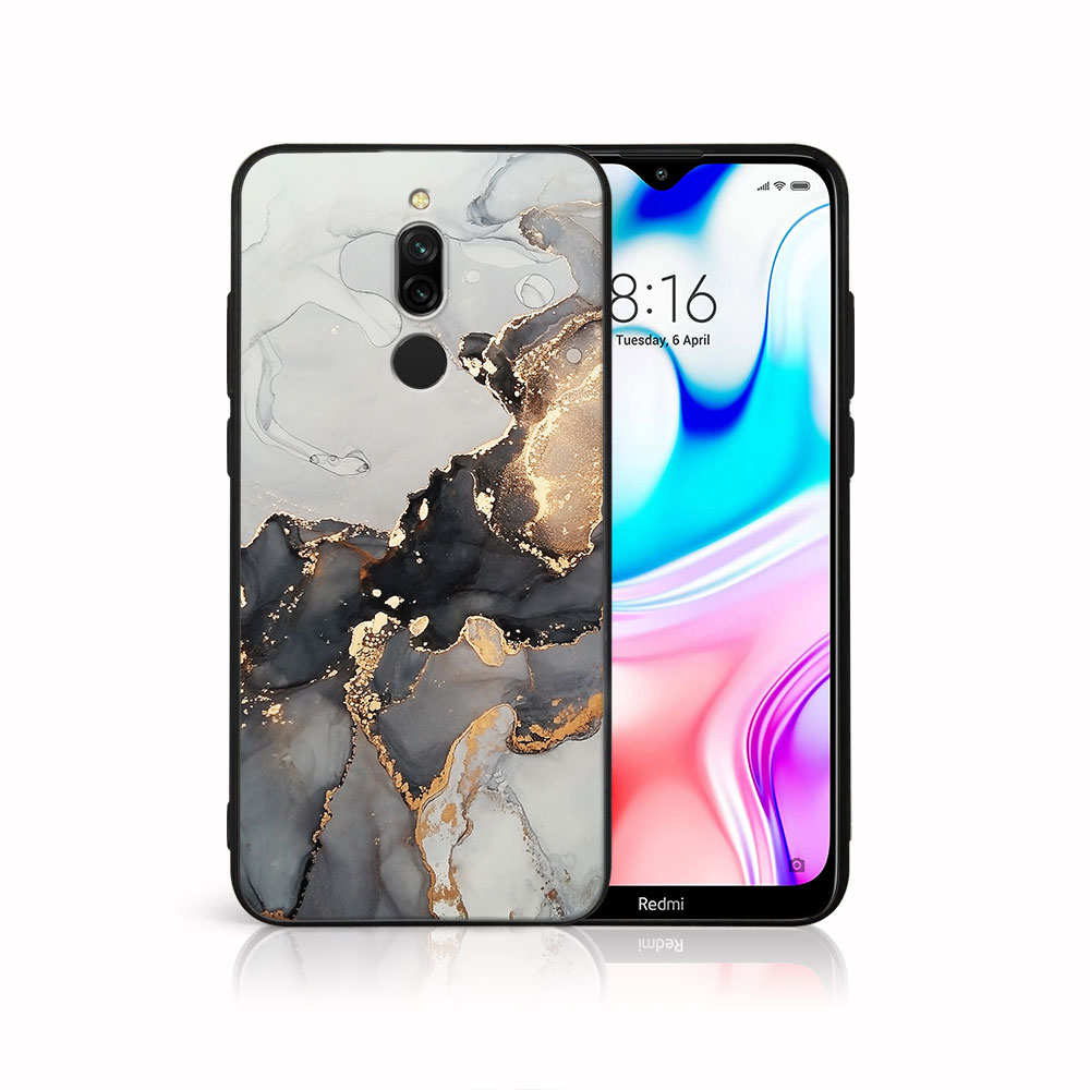 Levně MY ART Ochranný obal Xiaomi Redmi 8 - GREY MARBLE (140)