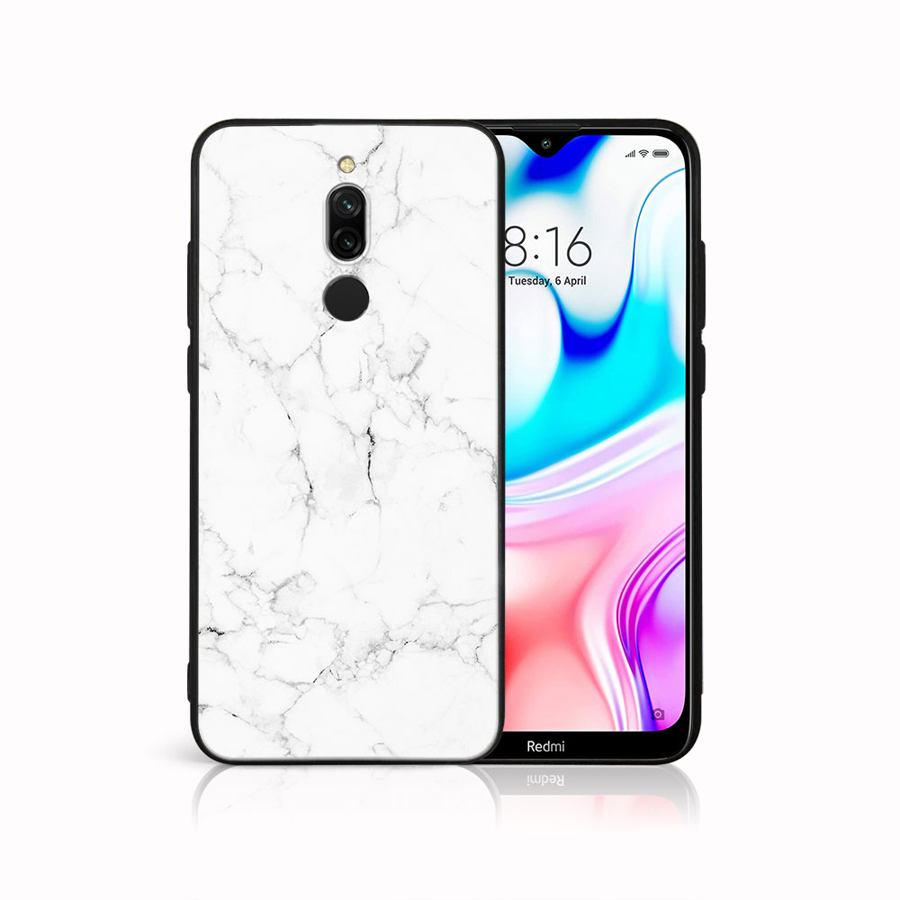 Levně MY ART Ochranný obal Xiaomi Redmi 8 - WHITE MARBLE (144)