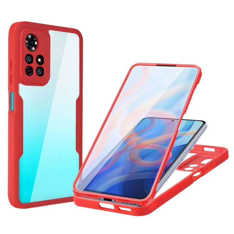 DUAL Oboustranný kryt s fólií Xiaomi Poco M4 Pro 5G / Redmi Note 11S 5G / Redmi Note 11S 5G červený