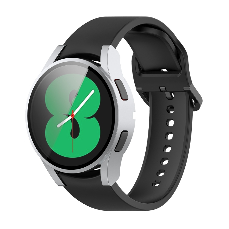 Ochranný kryt s tvrzeným sklem pro Samsung Galaxy Watch 4 40mm stříbrný