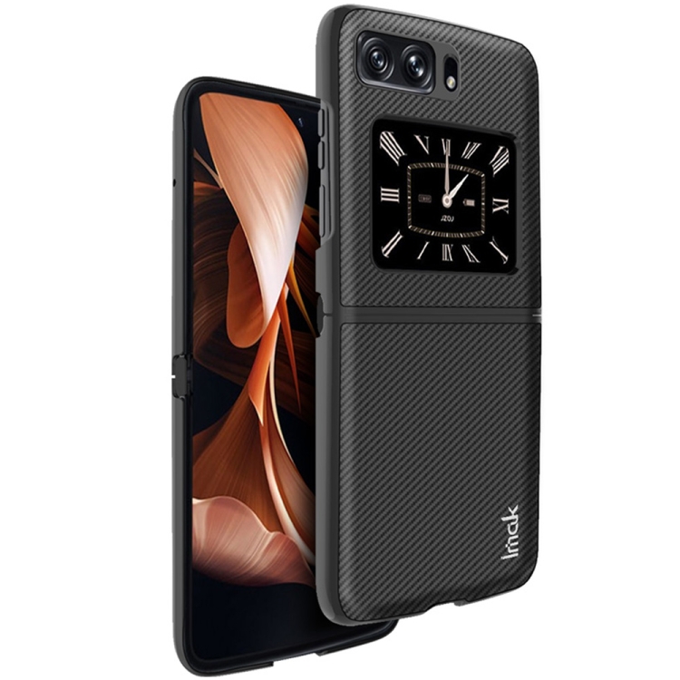 Levně IMAK CARBON Ochranný obal pro Motorola Razr 2022 5G černý