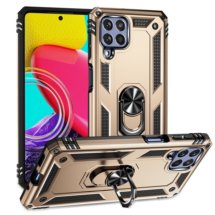 RING Obal s držákem pro Samsung Galaxy M53 5G zlatý