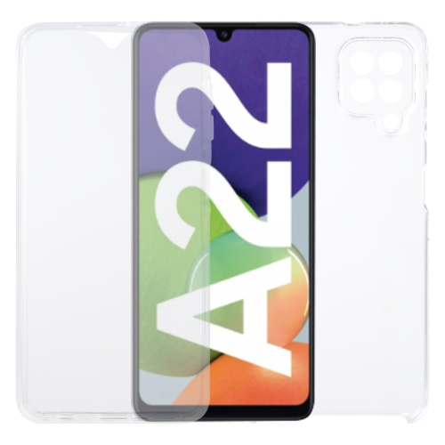 Levně Ochranný oboustranný obal Samsung Galaxy A22 průhledný