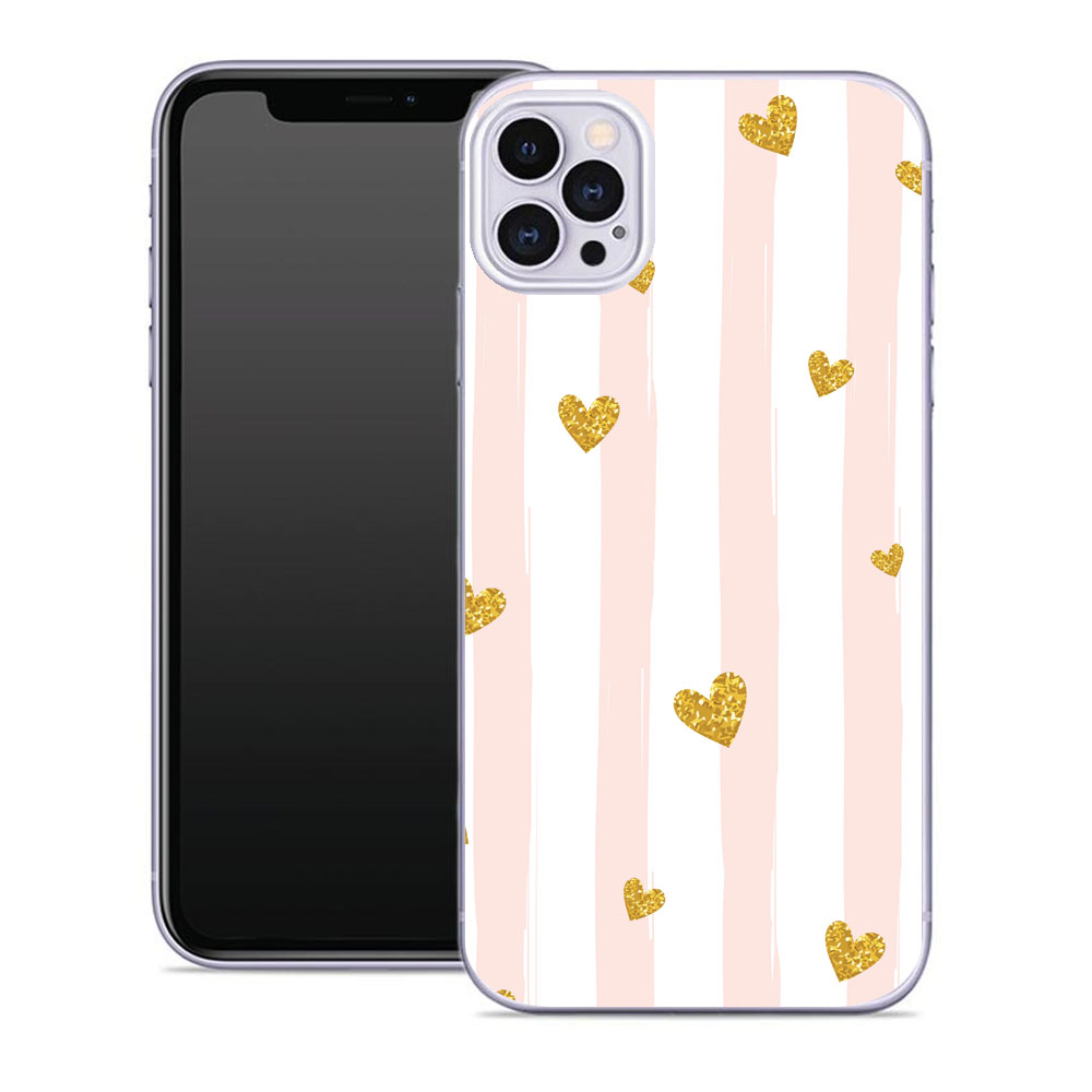 Levně MY ART Ochranný kryt Apple iPhone 12 / iPhone 12 Pro HEARTS (006)