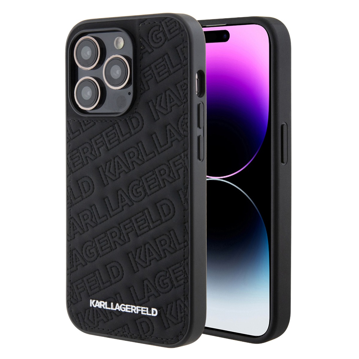 KARL LAGERFELD 65078 KARL LAGERFELD PU QUILTED Zadní kryt pro Apple iPhone 15 Pro Max černý