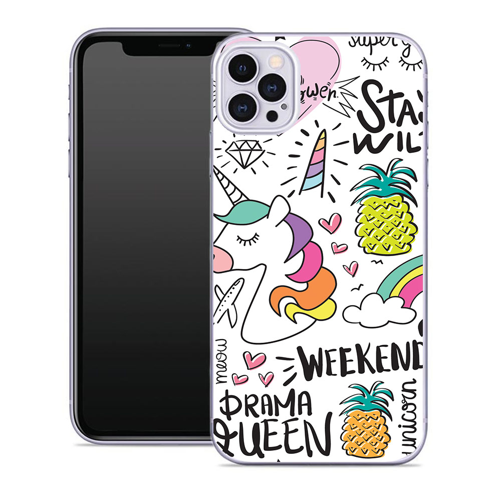 Levně MY ART Ochranný kryt Apple iPhone 12 / iPhone 12 Pro UNICORN (063)