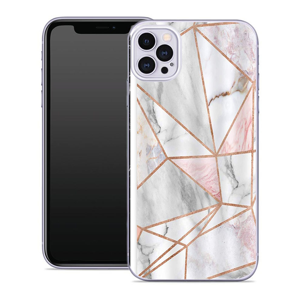 Levně MY ART Ochranný kryt Apple iPhone 12 / iPhone 12 Pro PINK MARBLE (143)