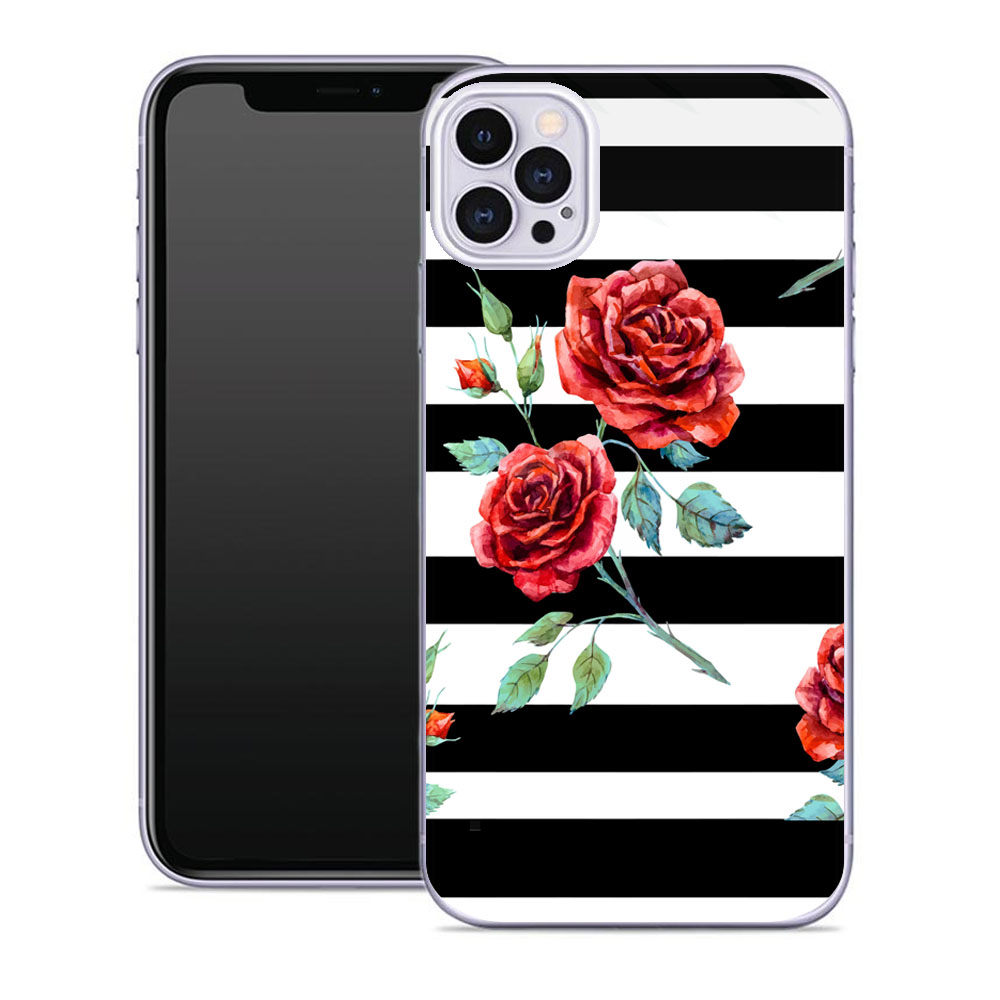 Levně MY ART Ochranný kryt Apple iPhone 12 / iPhone 12 Pro BLACK WHITE (034)