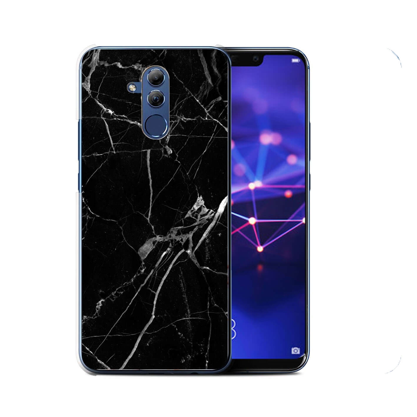Levně MY ART Ochranný obal Huawei Mate 20 Lite BLACK MARBLE