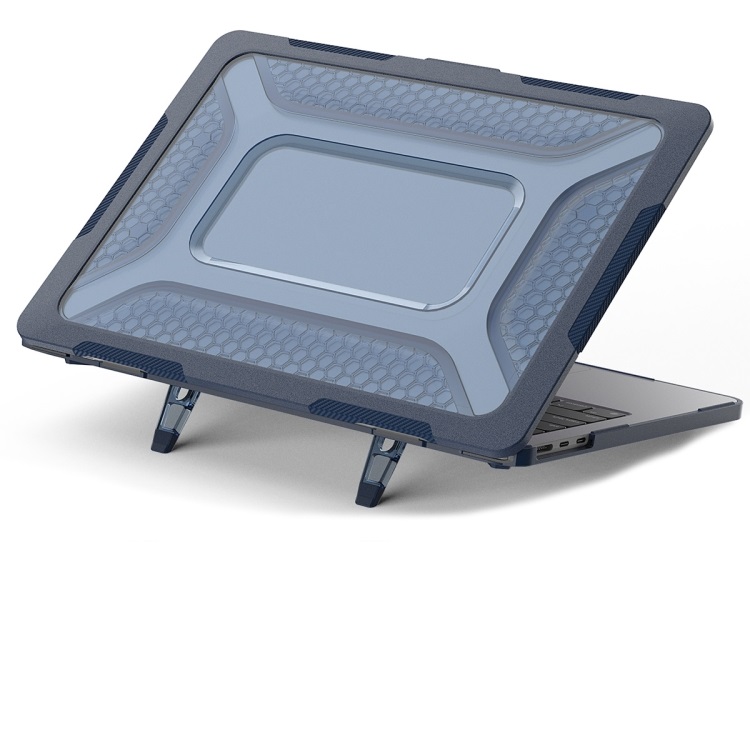 Levně ENKAY RUGGED Ochranný set pro Apple Macbook Air 13 (M2 / M3 / M4) A2681 / A3113 / A3240 modrý