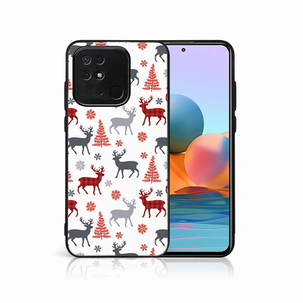 Levně MY ART Kryt s vánočním designem Xiaomi Redmi 10C DEER (068)