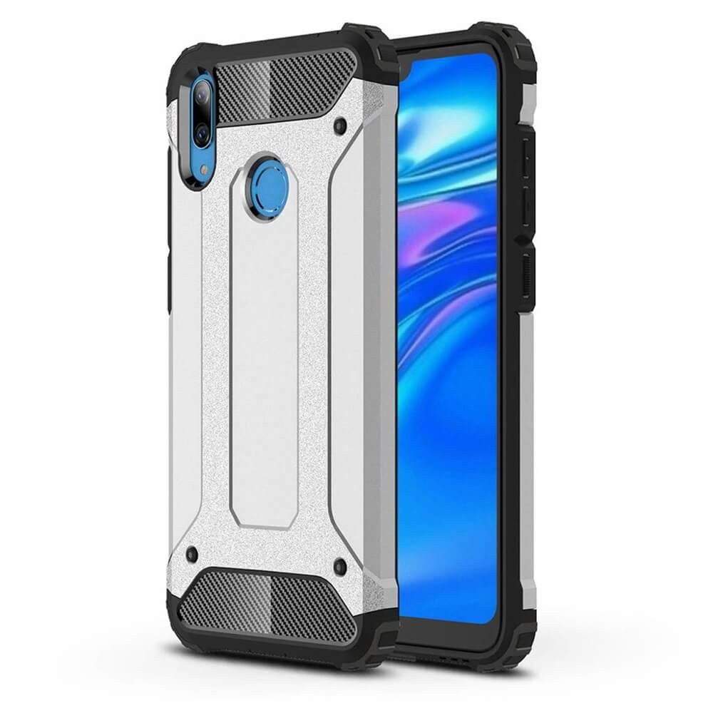 FORCELL TOUGH Ochranný kryt MHuawei Y7 2019 / Y7 Prime 2019 stříbrný
