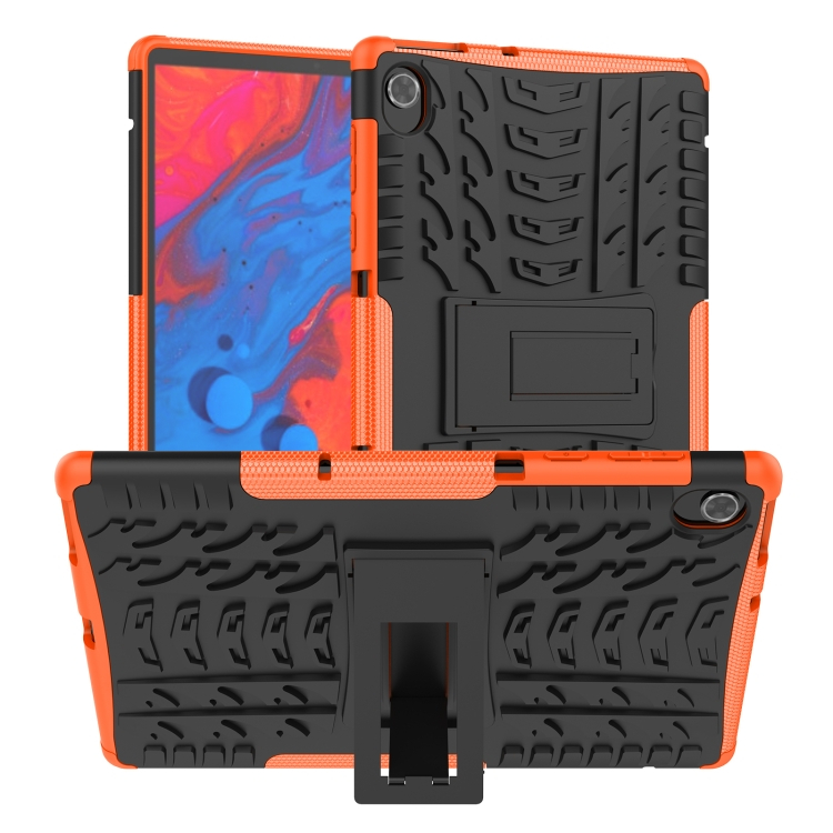 Levně STAND Extra odolný obal Lenovo Tab K10 oranžový