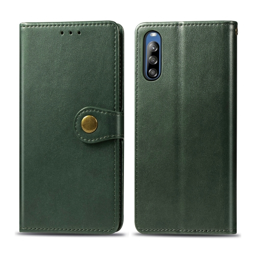 FORCELL LEATHER BUCKLE Peňaženkový obal Sony Xperia L4 zelený