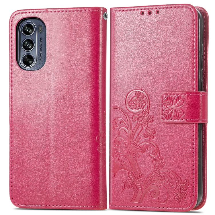 ART Peněženkový kryt Motorola Moto G62 5G FLOWERS tmavě růžový