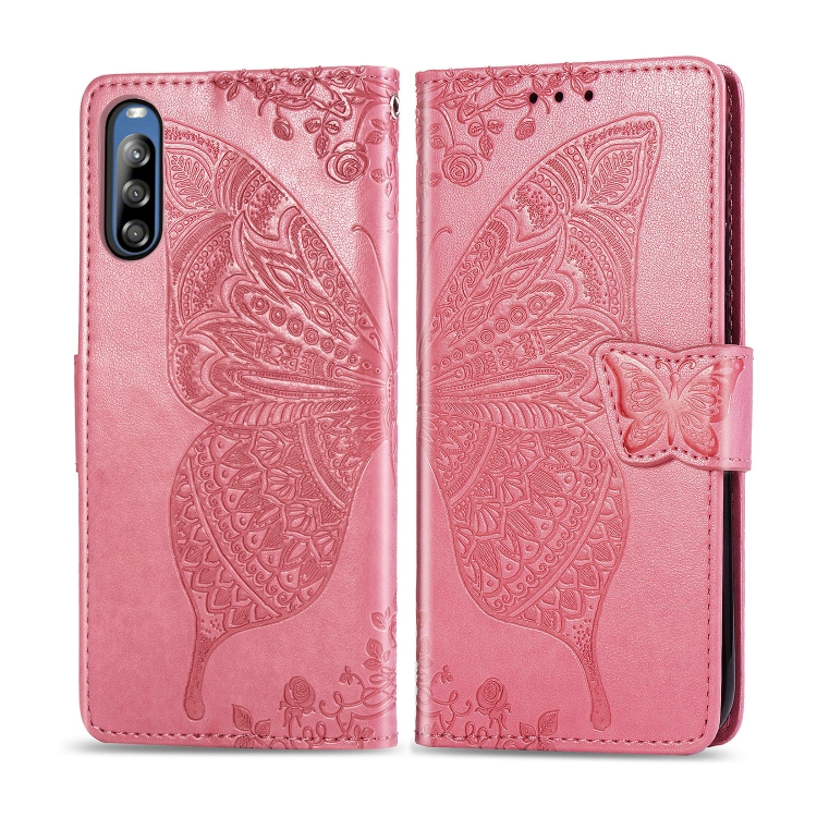 FORCELL ART Peňaženkový kryt Sony Xperia L4 BUTTERFLY růžový