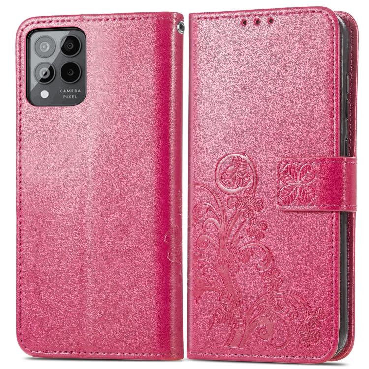 Levně ART FLOWERS Peněženkový kryt T Phone Pro / T Phone Pro 2023 tmavě růžový