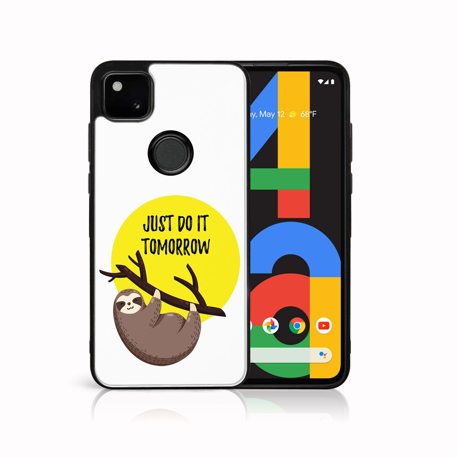 Levně MY ART Silikonový kryt Google Pixel 4a SLOTH (010)