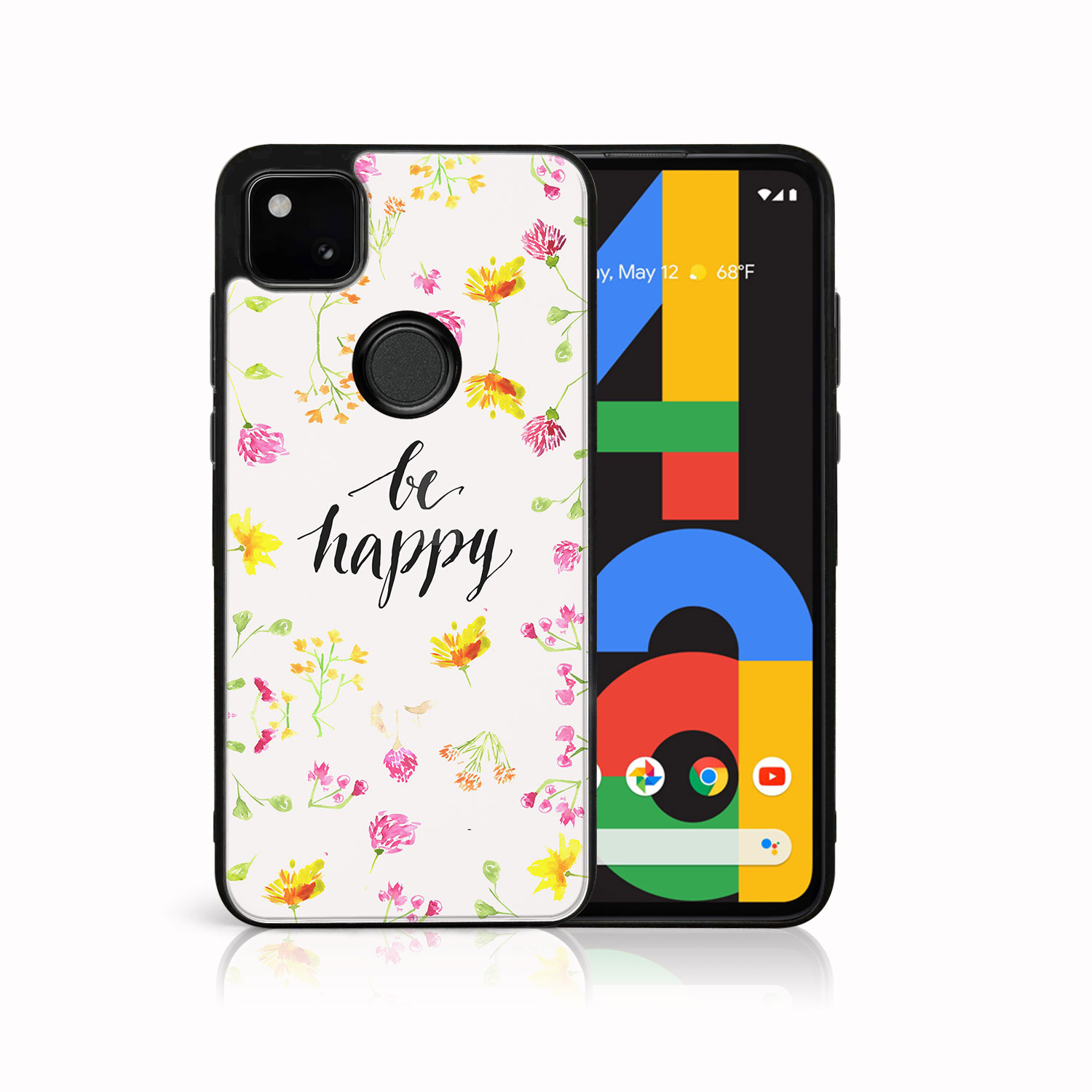 Levně MY ART Silikonový kryt Google Pixel 4a BE HAPPY (019)