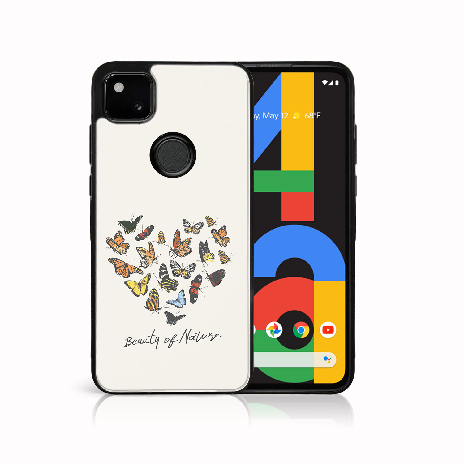 Levně MY ART Silikonový kryt Google Pixel 4a BUTTERFLIES (026)