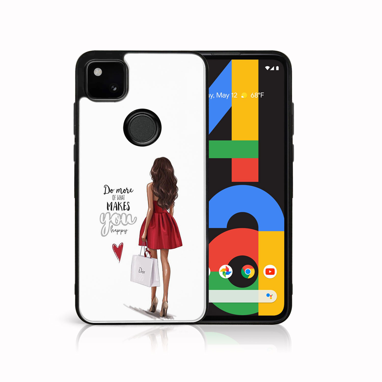 Levně MY ART Silikonový kryt Google Pixel 4a RED DRESS (137)