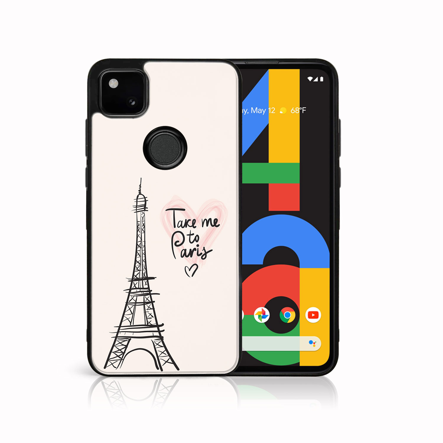 Levně MY ART Silikonový kryt Google Pixel 4a PARIS (057)