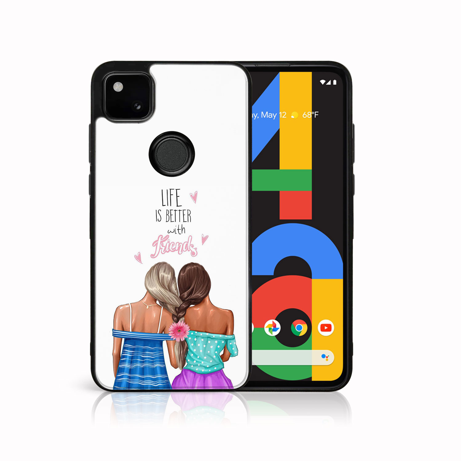 Levně MY ART Silikonový kryt Google Pixel 4a FRIENDS (060)