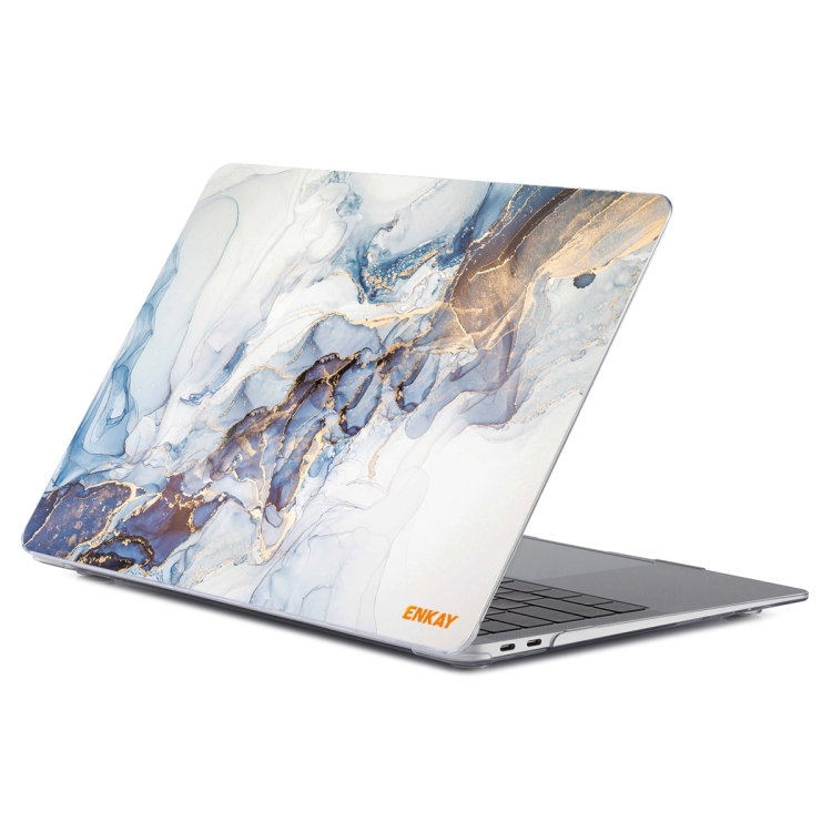 Levně ENKAY MARBLE Pouzdro pro MacBook Pro 14" A2442 / A2279 LIGHT BLUE