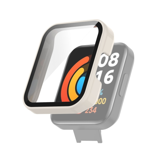 Plastový kryt s ochranným sklem pro Xiaomi Redmi Watch 2 Lite bílý