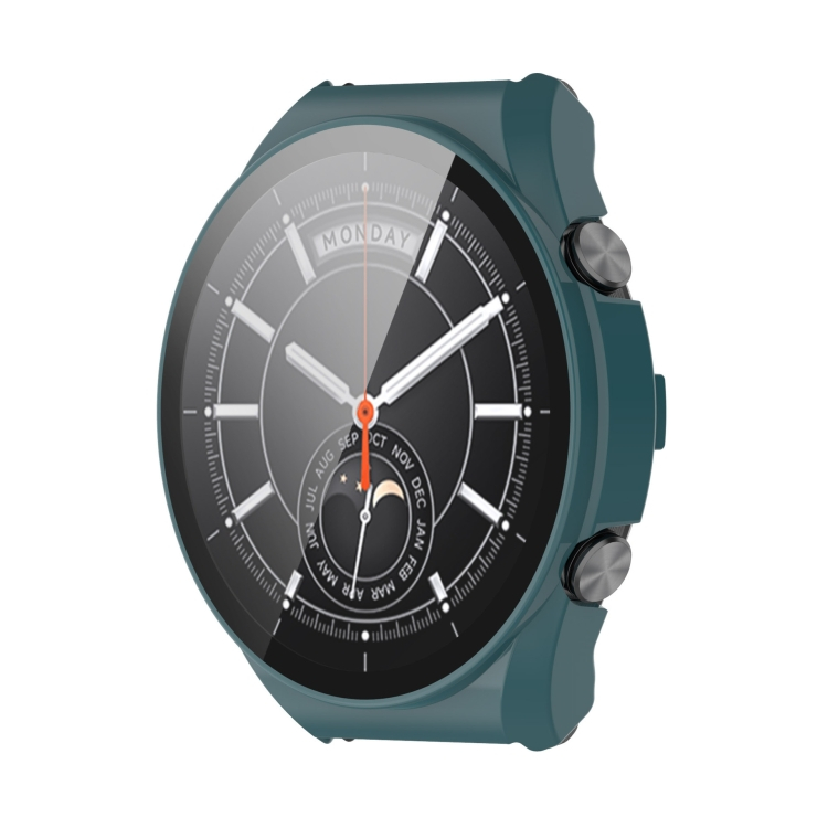 Plastový kryt s ochranným sklem pro Xiaomi Watch S1 zelený
