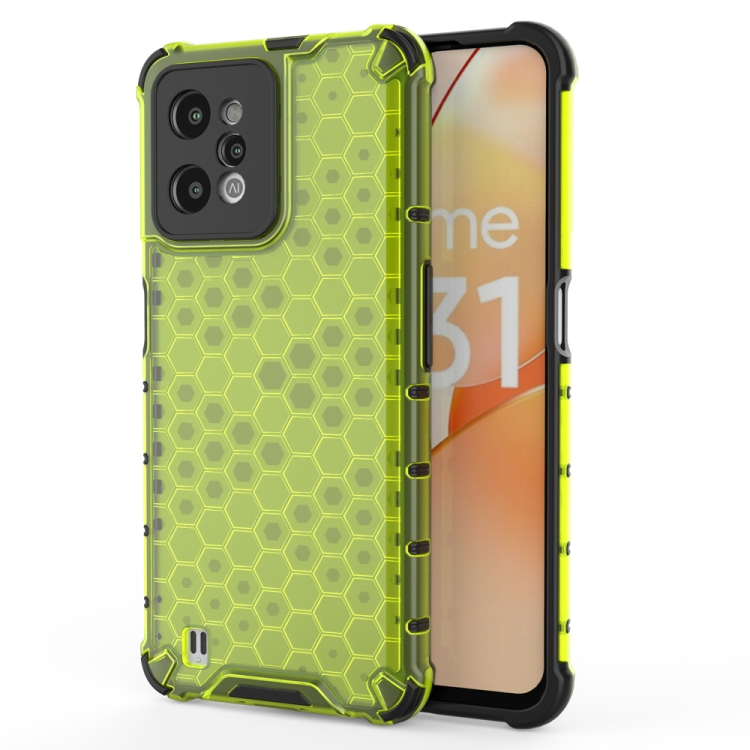Levně HONEYCOMB Ochranný kryt Realme C31 zelený