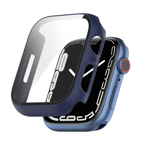 Plastový obal s ochranným sklem pro Apple Watch 9 / 8 / 7 (41mm) modrý
