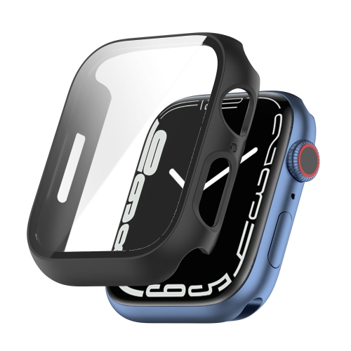 Plastový obal s ochranným sklem pro Apple Watch 9 / 8 / 7 (45mm) černý