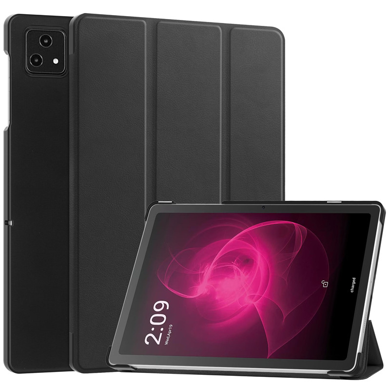 Levně LEATHER Zaklápěcí kryt pro T Tablet černý