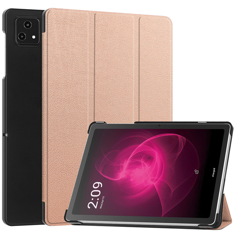 Levně LEATHER Zaklápěcí kryt pro T Tablet růžovozlatý