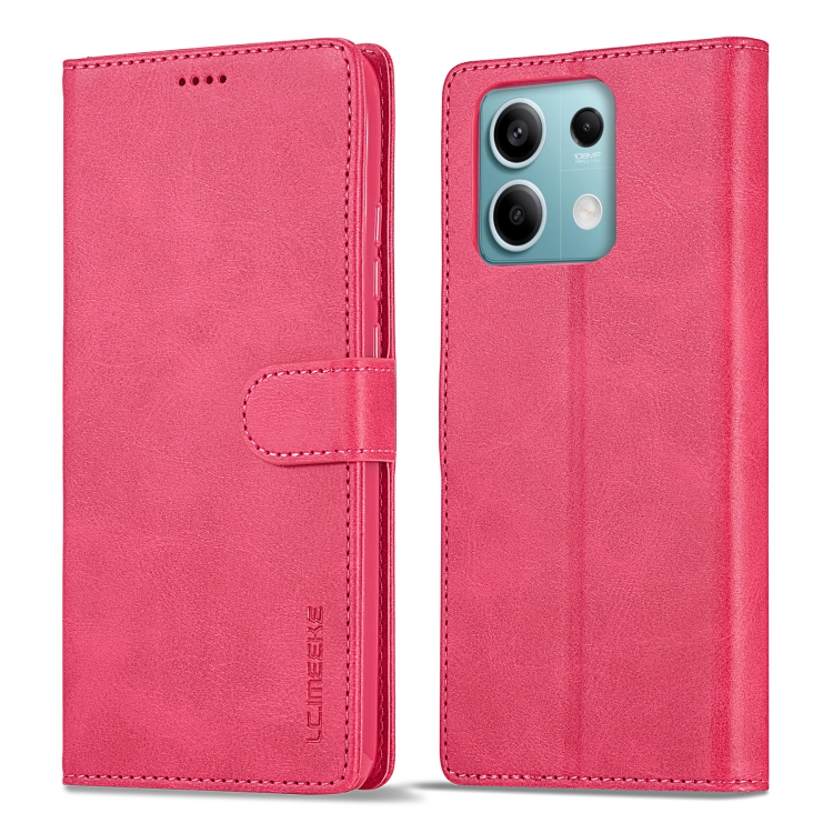Levně IMEEKE Peněženkový obal pro Xiaomi Redmi Note 13 5G růžový