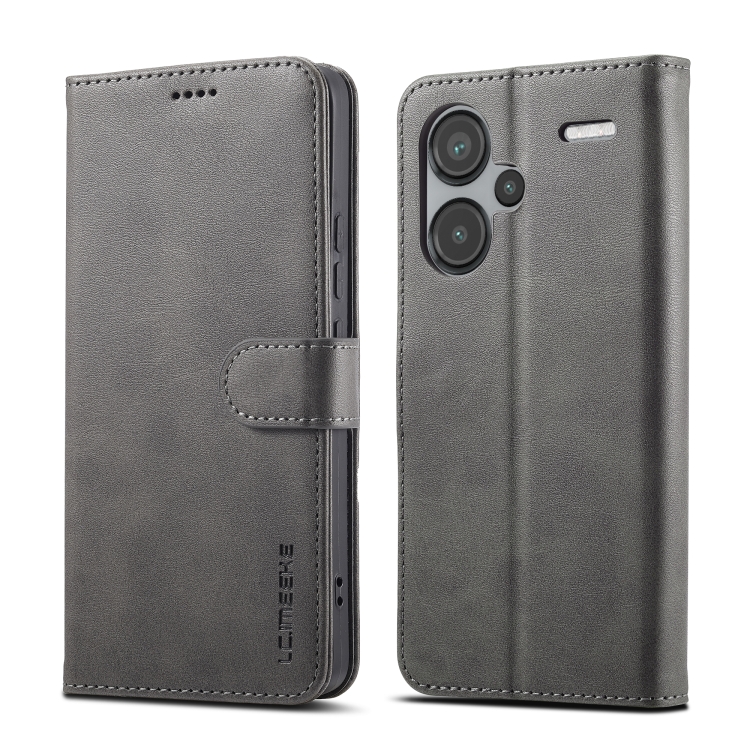 Levně IMEEKE Peněženkový obal pro Xiaomi Redmi Note 13 Pro+ 5G šedý
