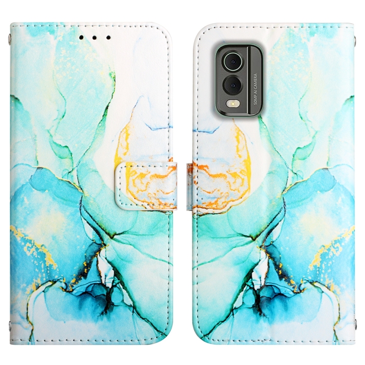 Levně ART MARBLE Peněženkový kryt Nokia C32 GREEN