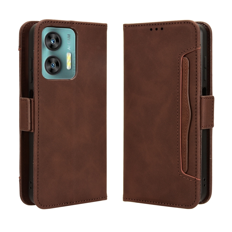 Levně SLOT Peněženkový obal pro Oukitel C35 / Oukitel C36 hnědý