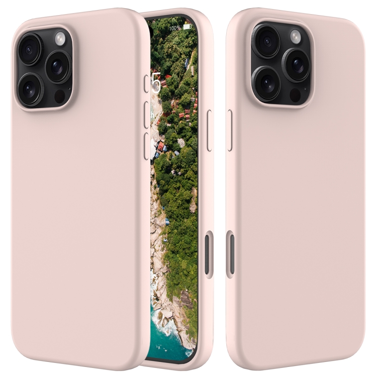 Levně RUBBER Ochranný kryt pro Apple iPhone 16 Pro světle růžový