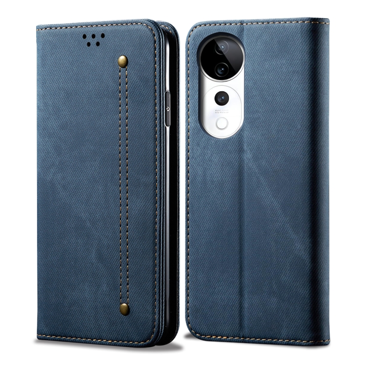 DENIM Peněženkový kryt pro Vivo V405G modrý