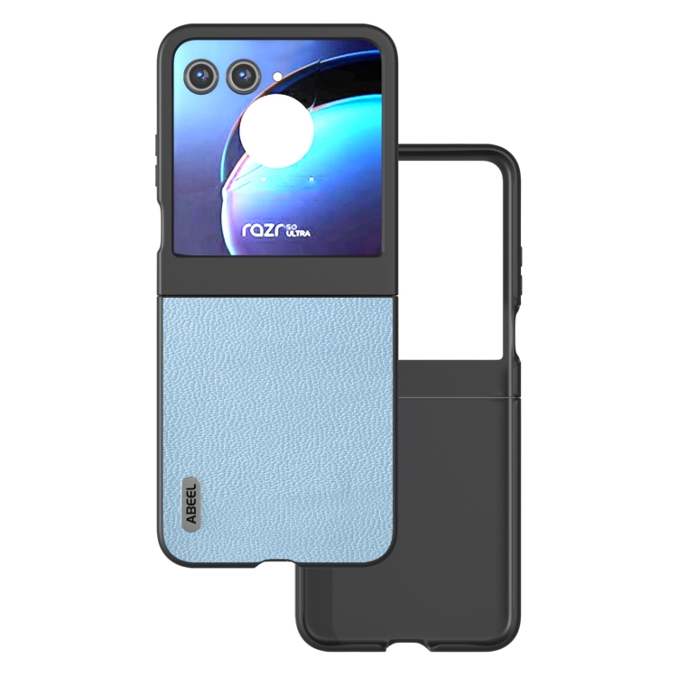 ABEEL LEATHER Obal pro Motorola Razr 50 světle modrý