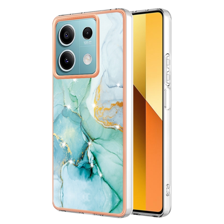 Levně IMD MARBLE Ochranný kryt pro Xiaomi Redmi Note 13 5G GREEN