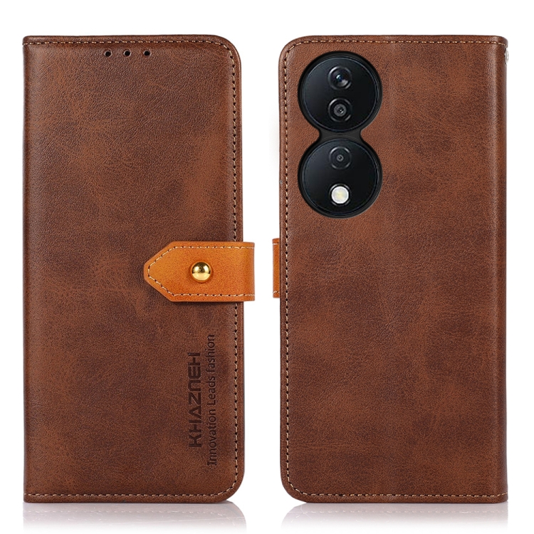 Levně KHAZNEH DUAL-COLOR Peněženkový kryt pro Honor X7b hnědý