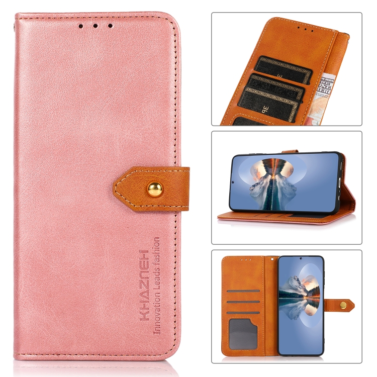Levně KHAZNEH DUAL-COLOR Peněženkový kryt pro Honor 200 Pro růžový