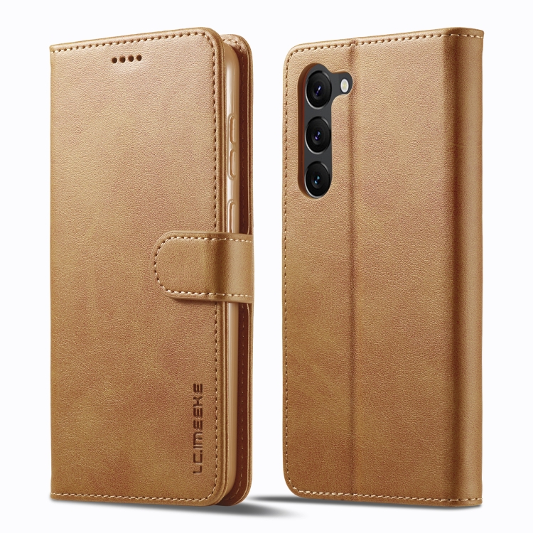IMEEKE Peněženkový obal pro Samsung Galaxy S24 Plus 5G světle hnědý